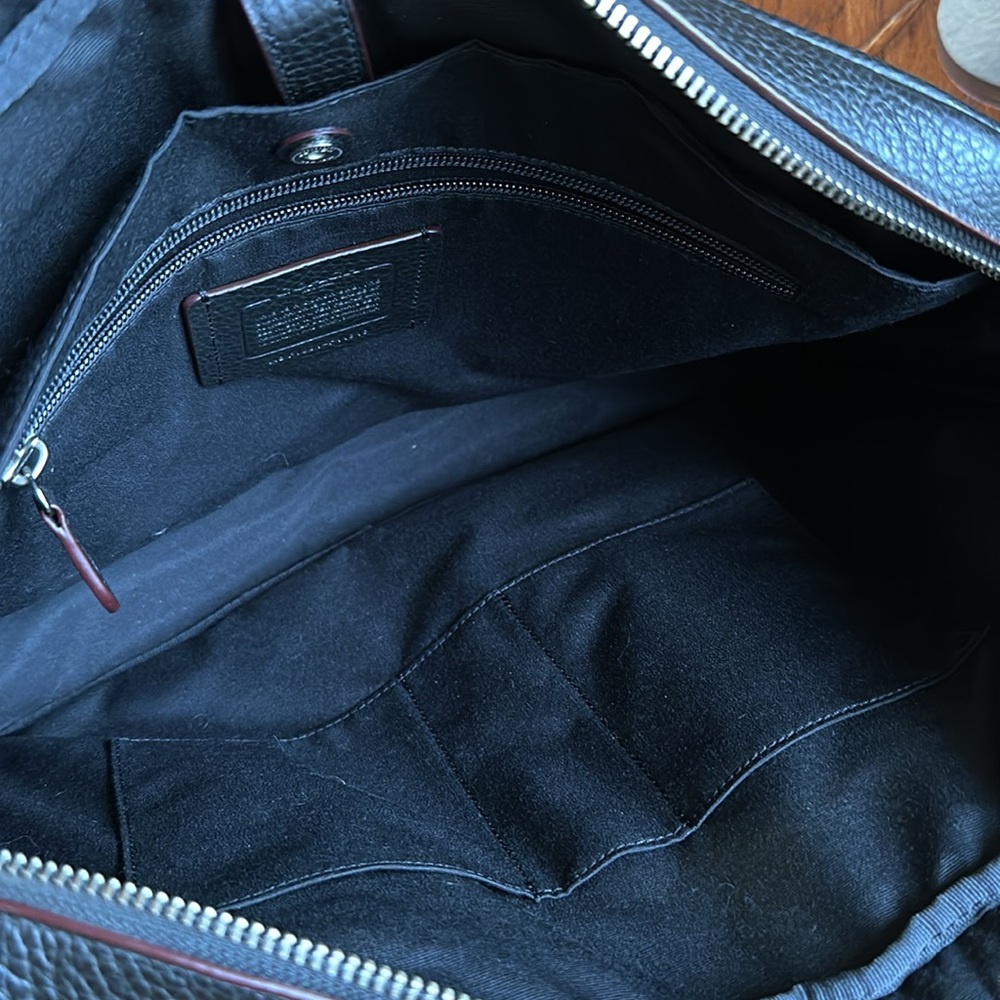 Coach Pebbled Leather Hamilton Brief Tote Briefcase - Picture 7 of 14